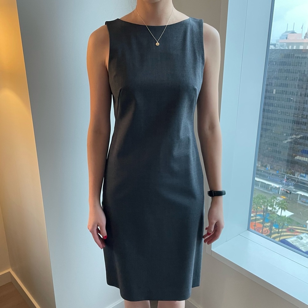 Theory Dark Gray Shift Dress, Size 4